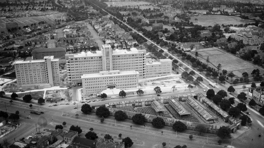 Aerial view of the RMH during Second World War