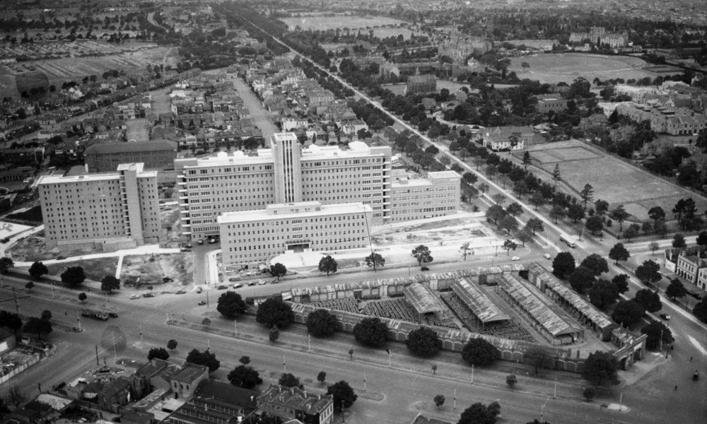 Aerial view of the RMH during Second World War