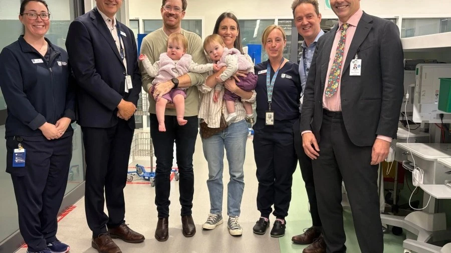 Alex Judd and family reunion at RMH ICU, 25 May 2025