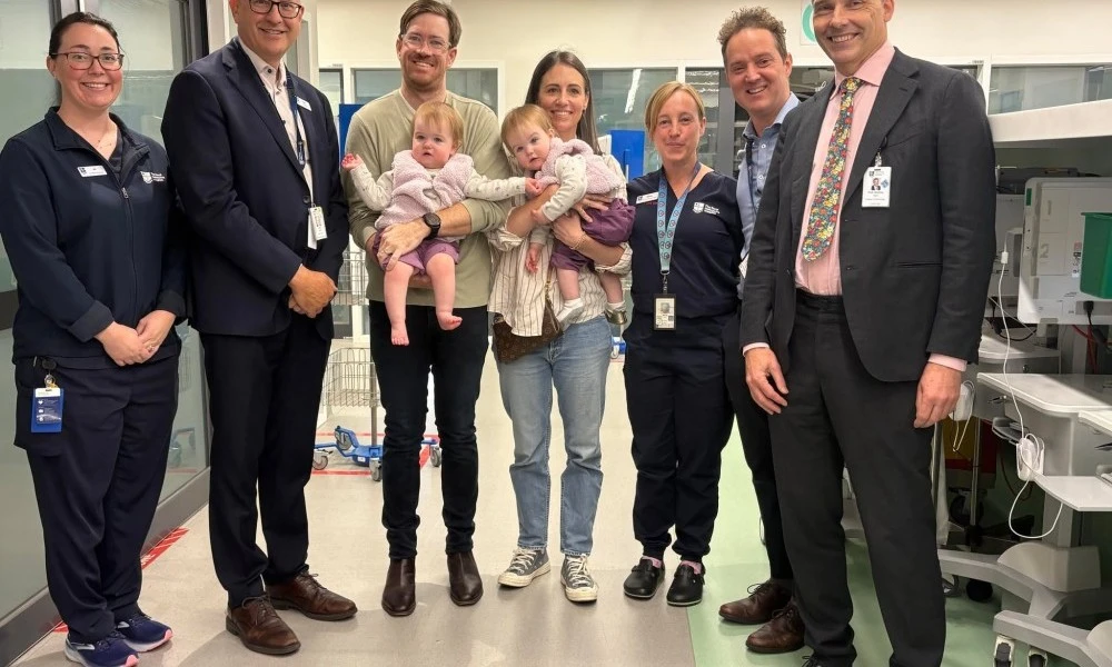 Alex Judd and family reunion at RMH ICU, 25 May 2025