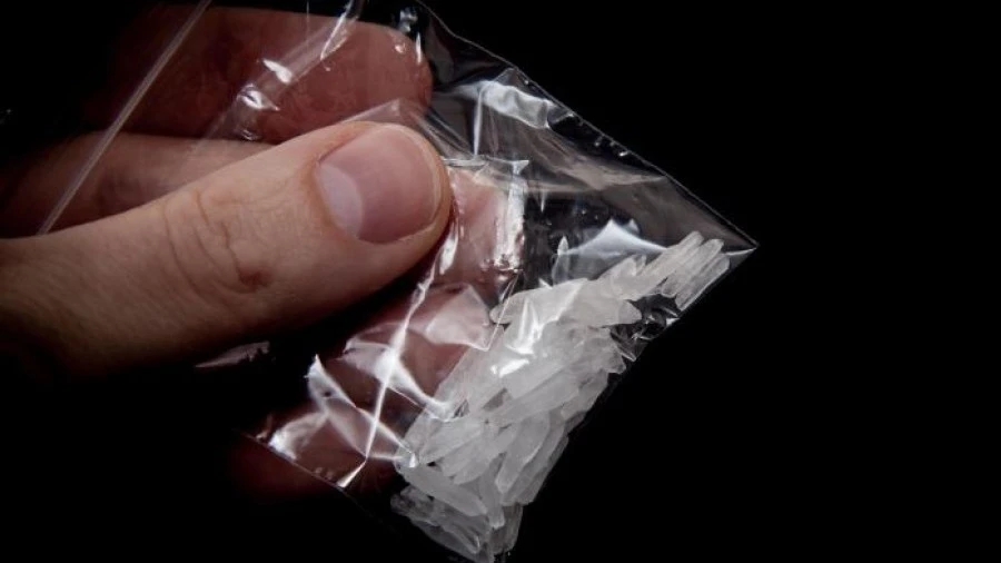 Small bag of white crystal shards