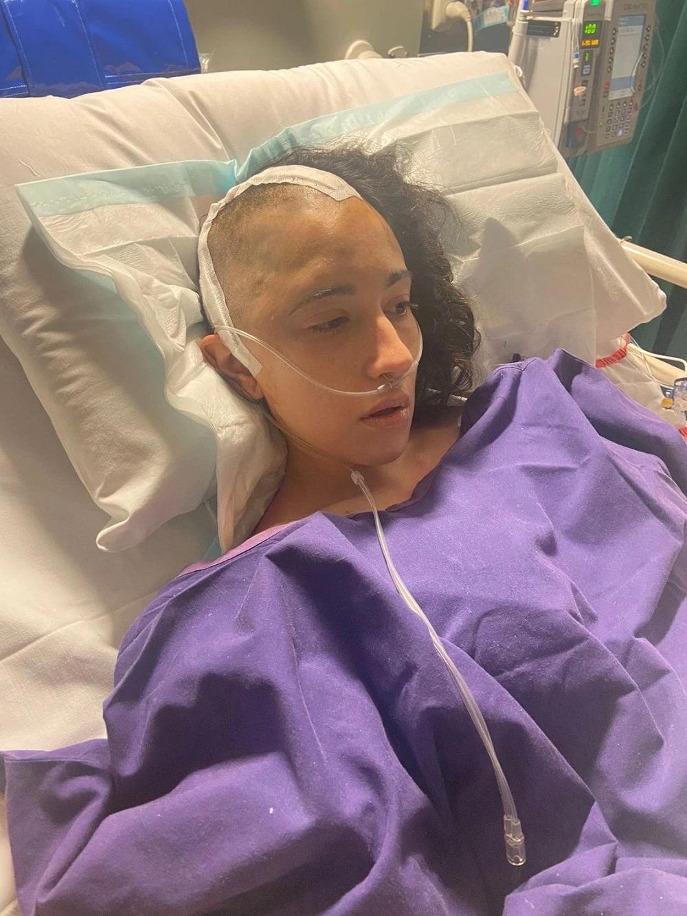 Brianna in hospital