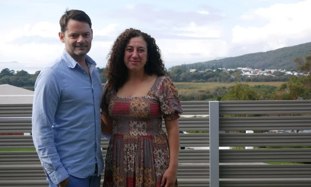 Dan with his wife Sandra at their home