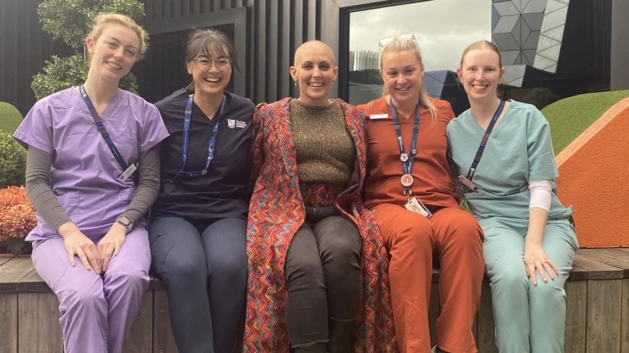Dry July 2022 ambassador Natasha with 8B ward nurses