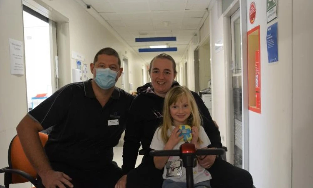 Emergency patient Em Stoneham and family