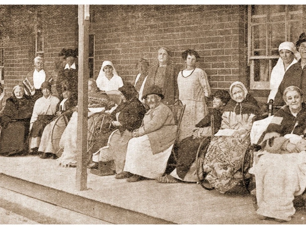 Female inmates in 1928 at what is now the RMH Royal Park
