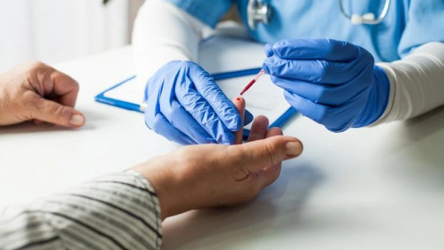 Finger prick procedure