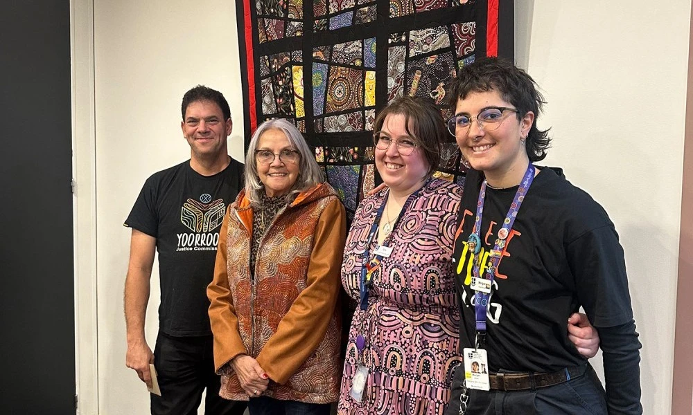 First Nations Social and Emotional Wellbeing (SEWB) team with Aunty Scerri