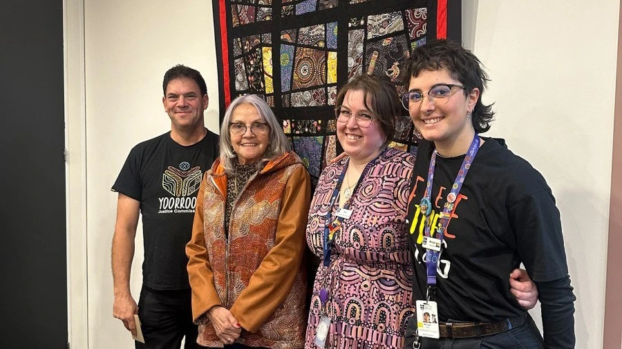 First Nations Social and Emotional Wellbeing (SEWB) team with Aunty Scerri