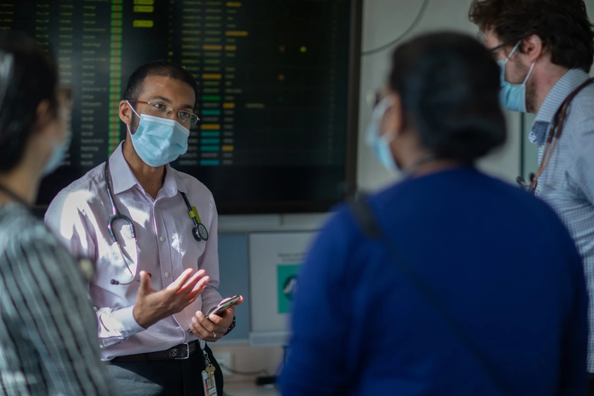 Group of doctors talking