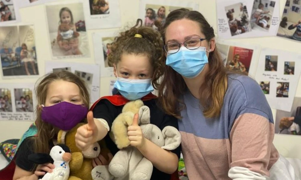 Type 1 diabetes study participants Harrie and Lexi with their mother Rachael