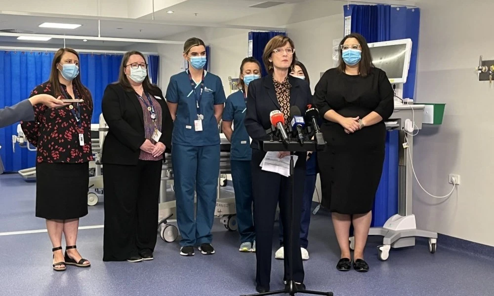 Health Minister Mary-Anne Thomas addresses media