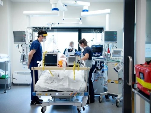 ICU team caring for patient