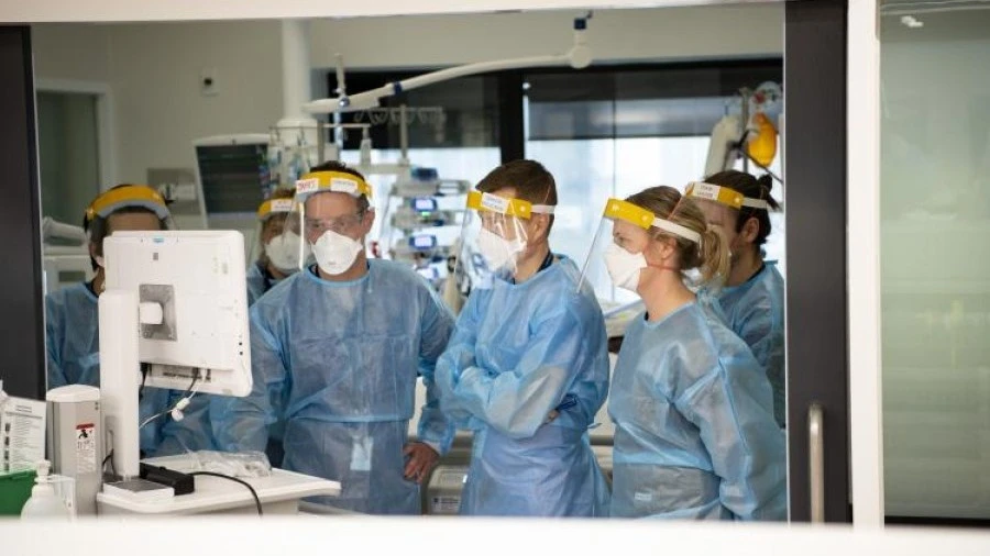 ICU team in PPE during COVID-19