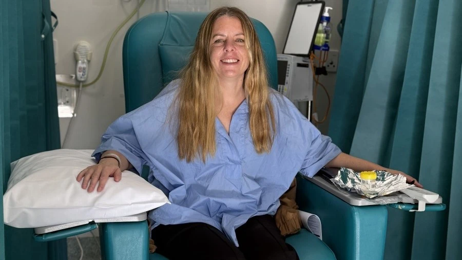 Receiving treatment at the Royal Melbourne Hospital