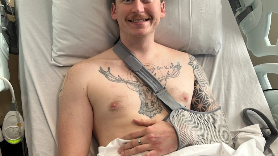 Joel recovering in hospital after motorcycle accident