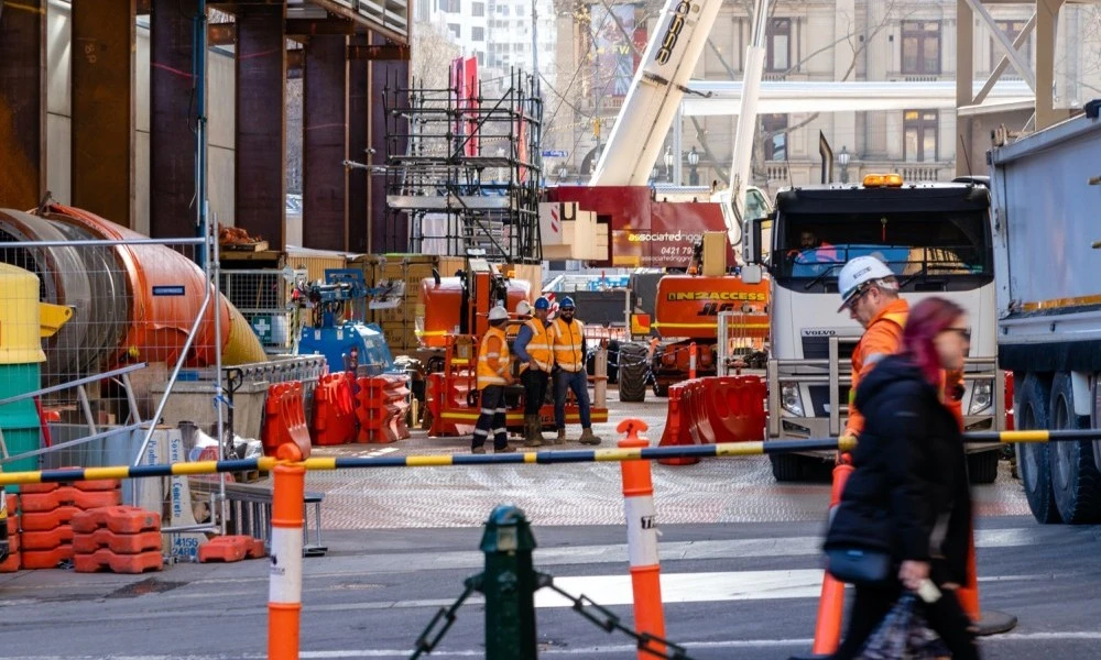 Metro Tunnel Project works in Melbourne