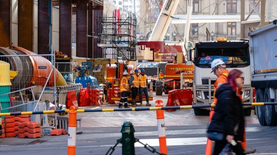Metro Tunnel Project works in Melbourne