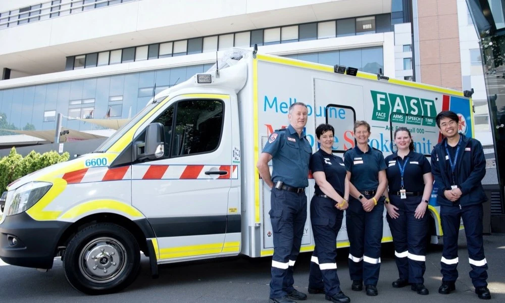 Mobile Stroke Unit with Ambulance Victoria paramedic and the RMH Stroke team