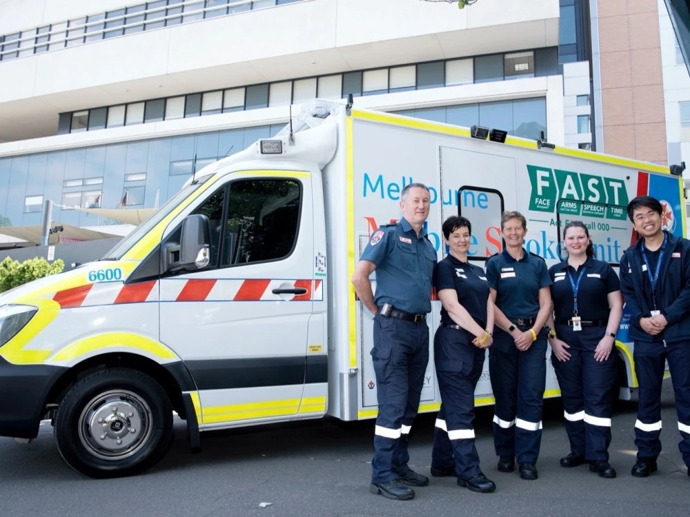 Mobile Stroke Unit with Ambulance Victoria paramedic and the RMH Stroke team