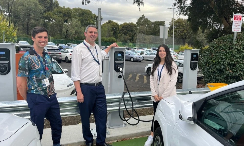 Electric vehicle team photo