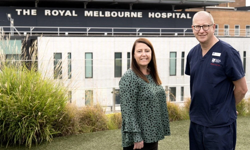 Nurse Unit Manager, Michelle Spence and Director of ICU, Chris MacIsaac