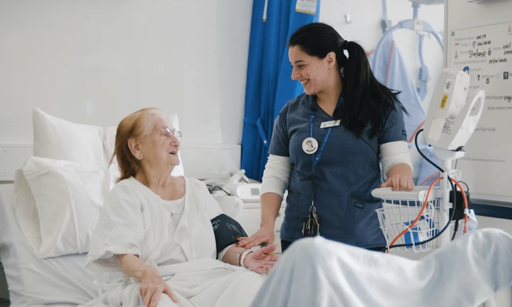 Nurse with patient