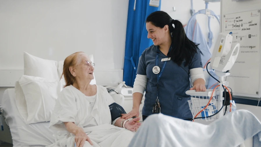 Nurse with patient