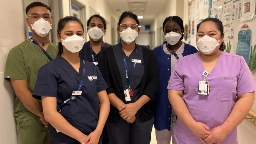 Nurses on ward for International Nurses Day