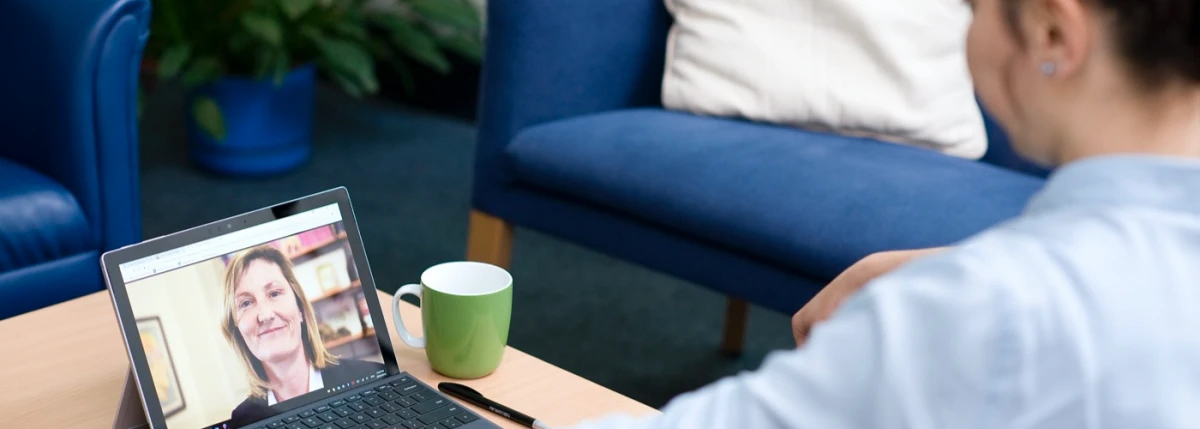 Patient using Telehealth