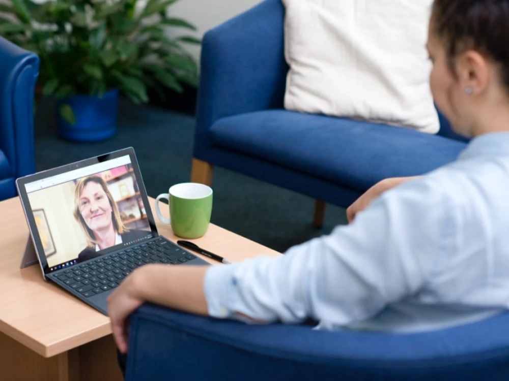 Patient using Telehealth