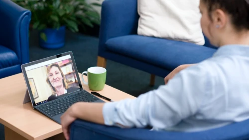 Patient using Telehealth