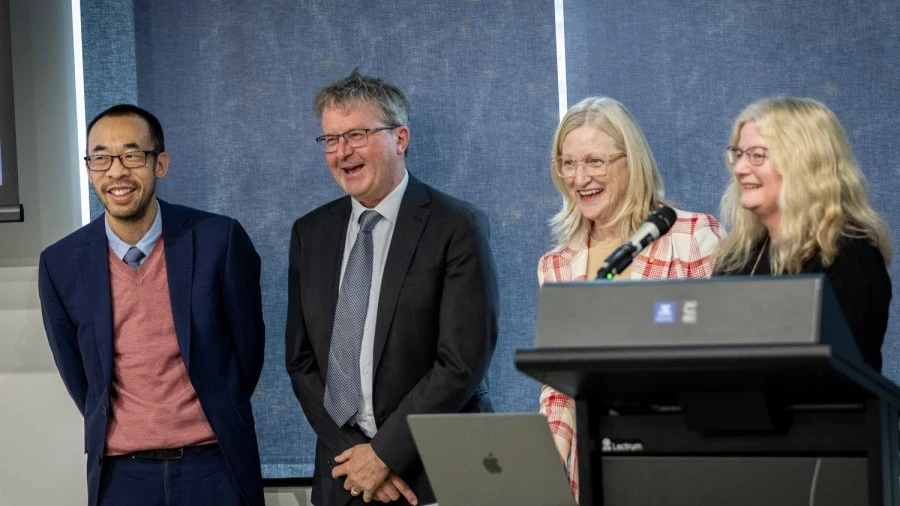 Professor Steven Tong, Professor Mark Cassidy, Professor Jane Gunn and Professor Julie Simpson at Melbourne Connect