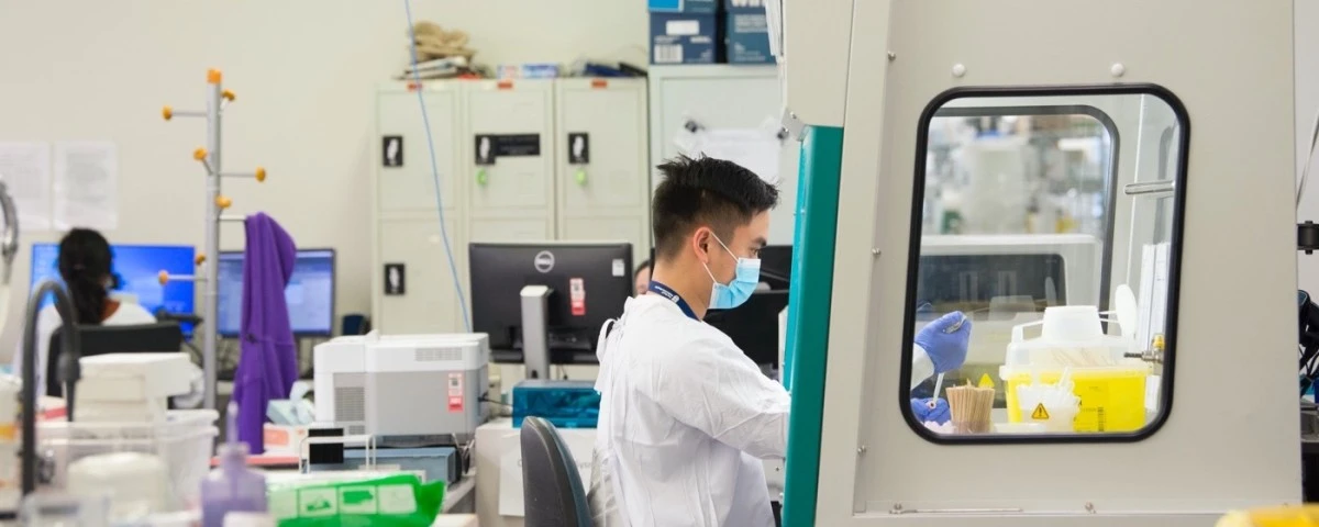 Research staff working in a lab