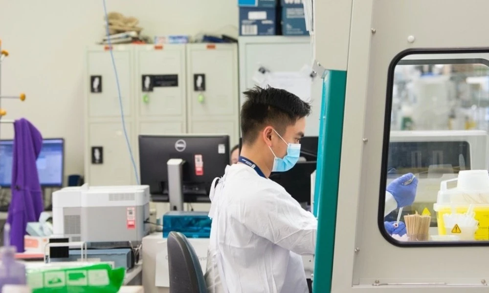 Research staff working in a lab