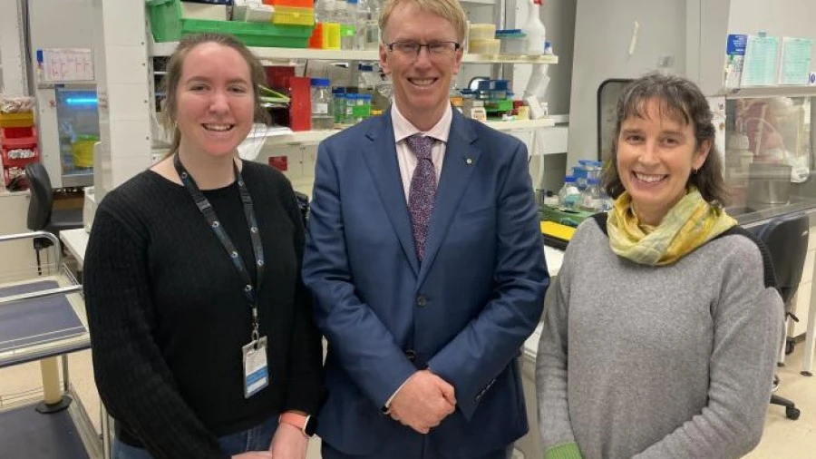 Hepatitis B virus research team in lab