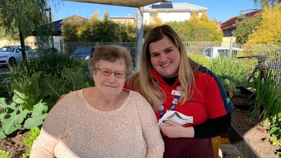 Resident and a volunteer at Boyne Russell House