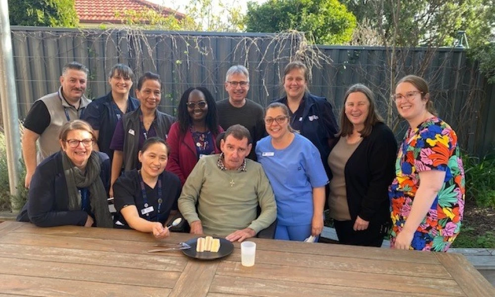 Cyril Jewell House resident Scott with staff