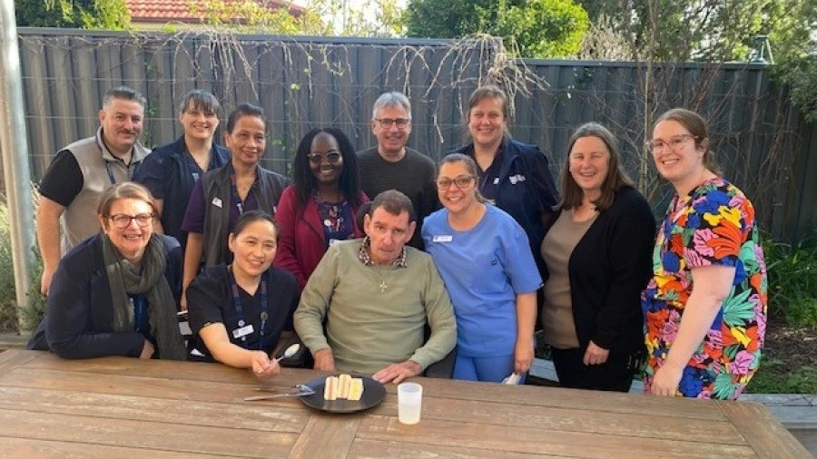 Cyril Jewell House resident Scott with staff