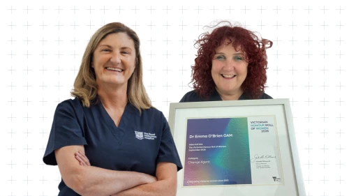 RMH_inductees_to_the_Victorian_Honour_Roll_of_Women_-_Prof_Kate_Drummond_and_Dr_Emma_O_Brien.png