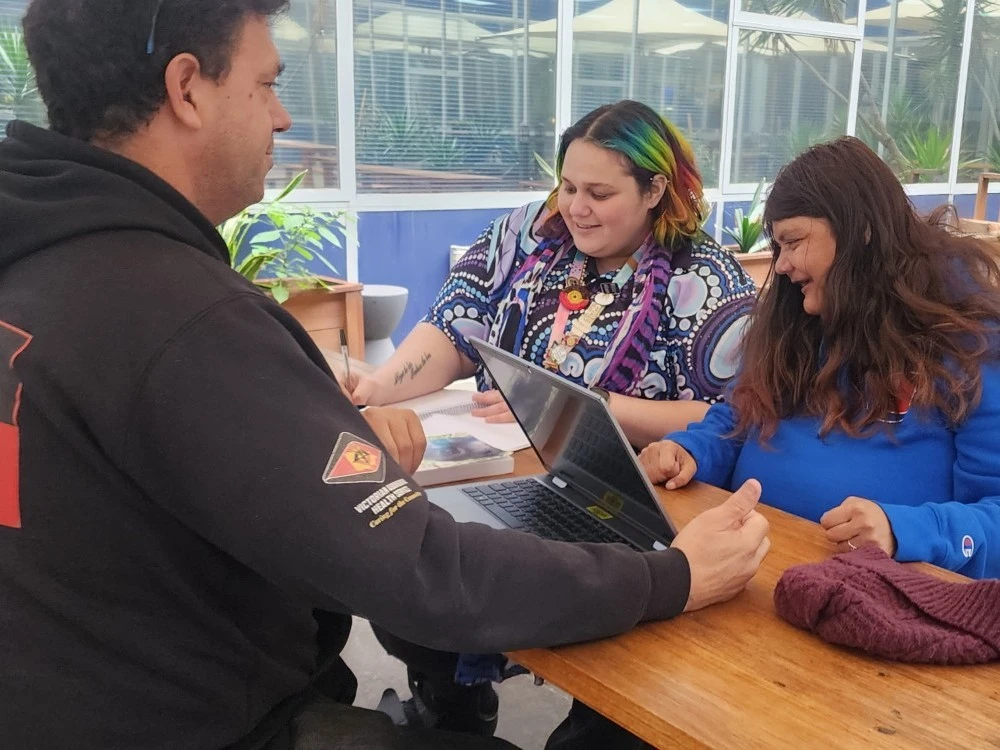 SEWB team work with consumer