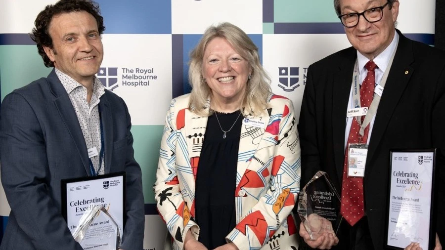 Shelley Dolan with Malcolm Hogg and Jeff Szer CEAs 2024