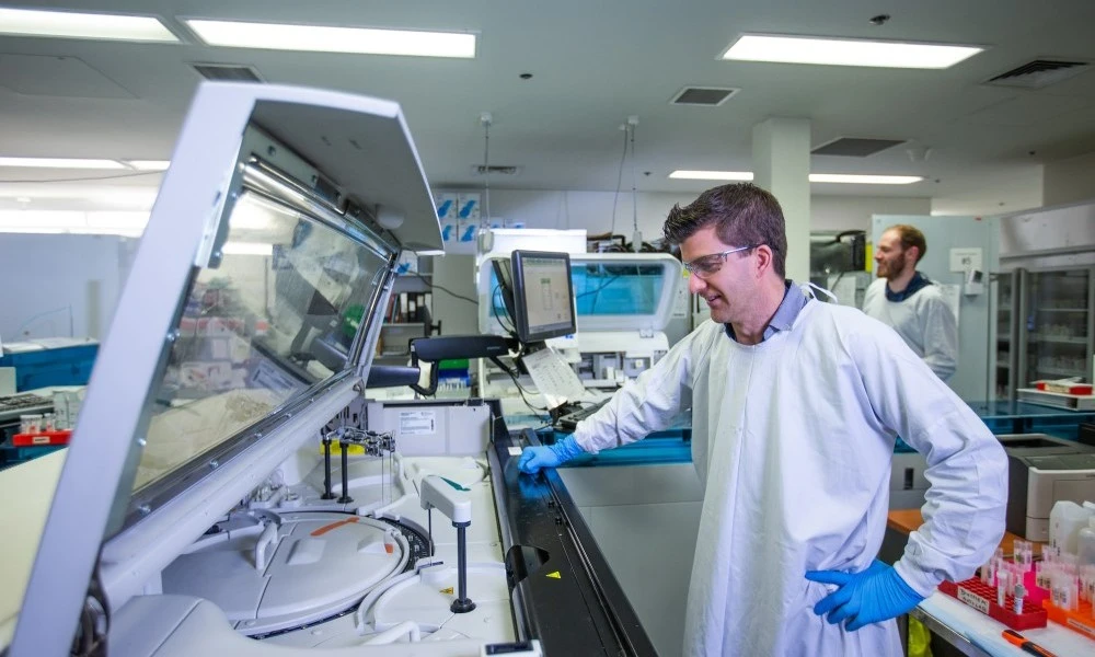 Research staff in lab
