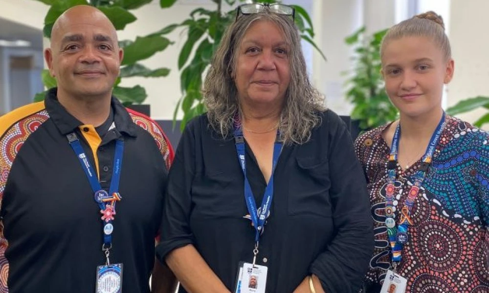 Aboriginal Health Unit members Steven Portelli, Moira Raynor and Lani Wilson