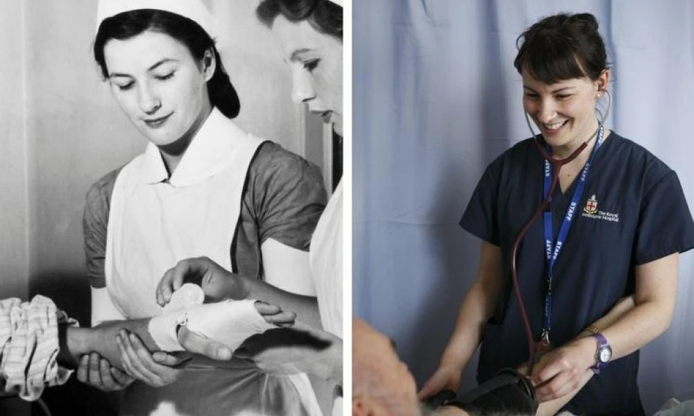 Then and now nurses