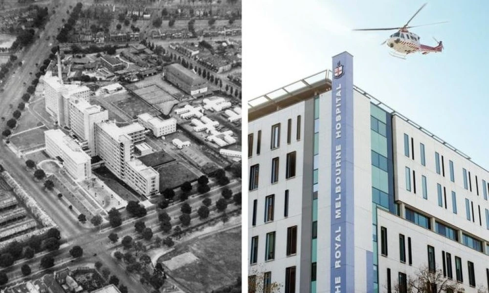 Then and now buildings