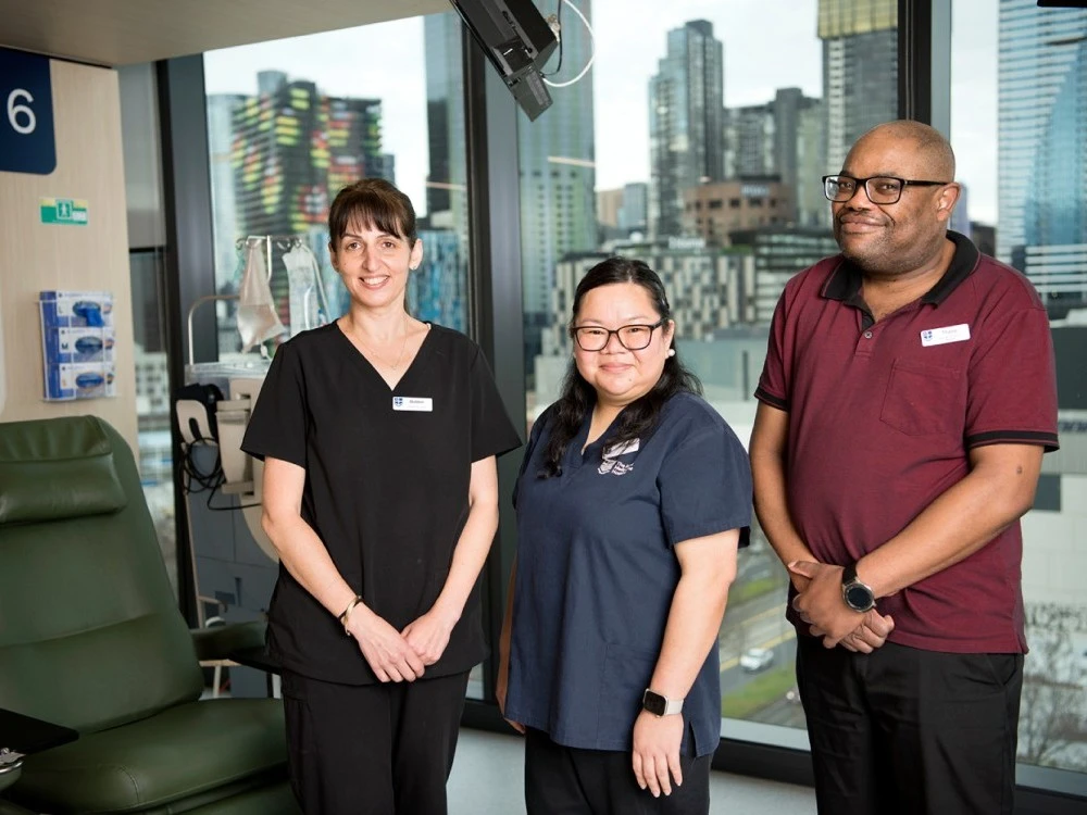 Kidney care dialysis staff at the John Perrett Kidney Centre