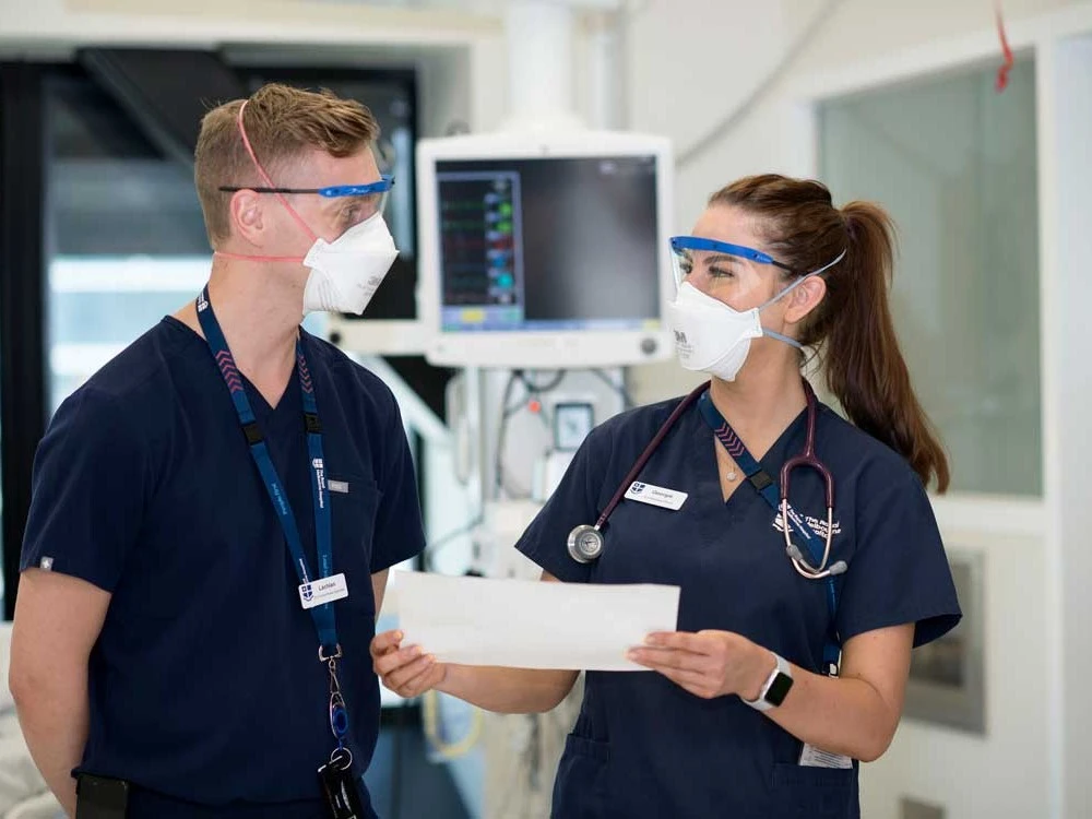 Two ICU nurses