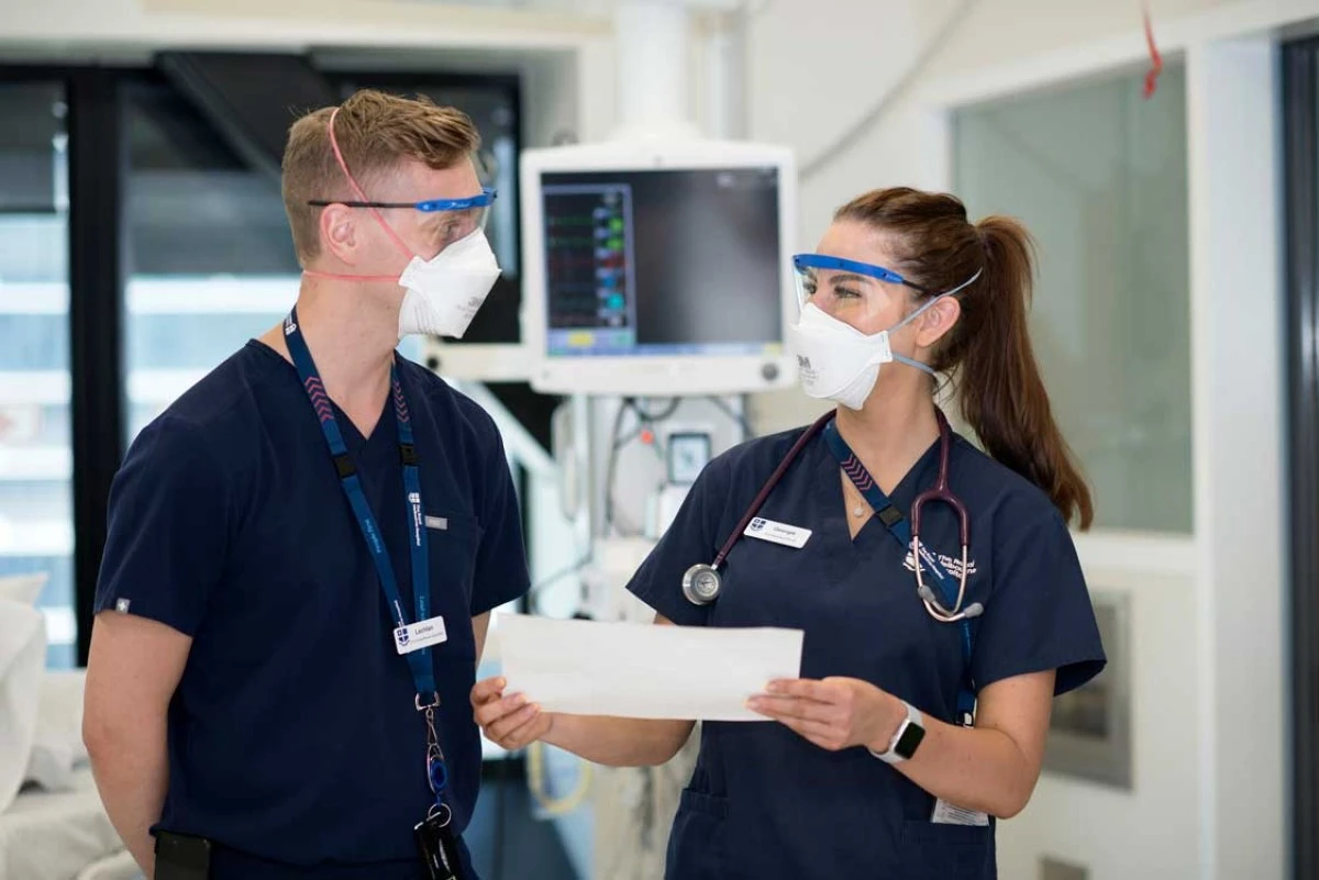 Two ICU nurses