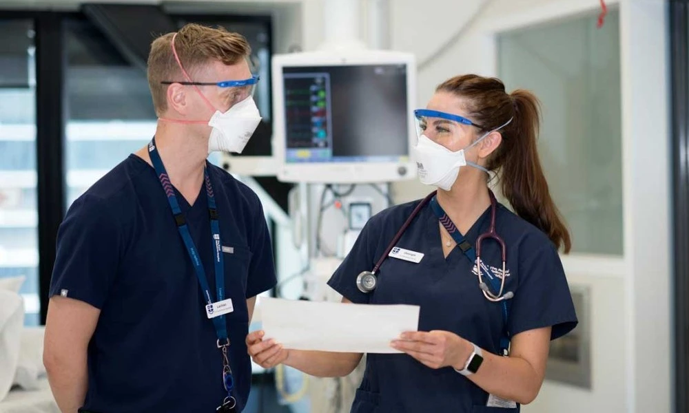 Two ICU nurses